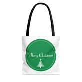 Merry Christmas Tote Bags Green, Reusable Canvas Tote Bags, Available in Different Size - Infinite Pack